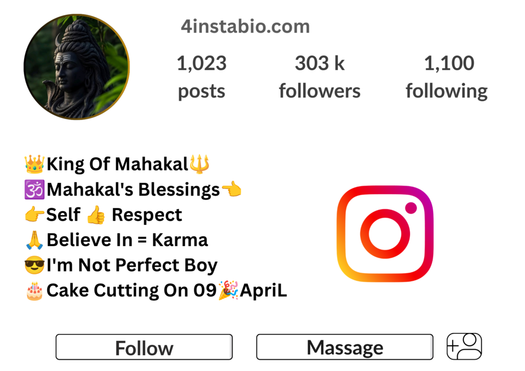 Mahakal Bio for Instagram