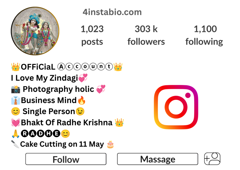 Radhe Krishna Bio For Instagram