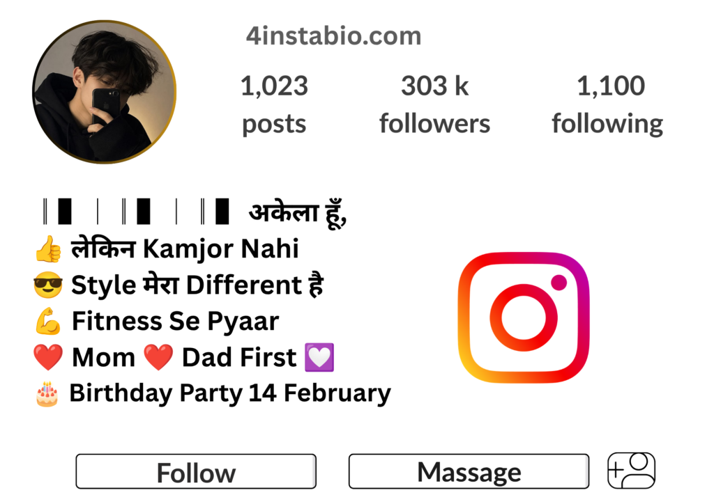 Instagram bio in Hindi