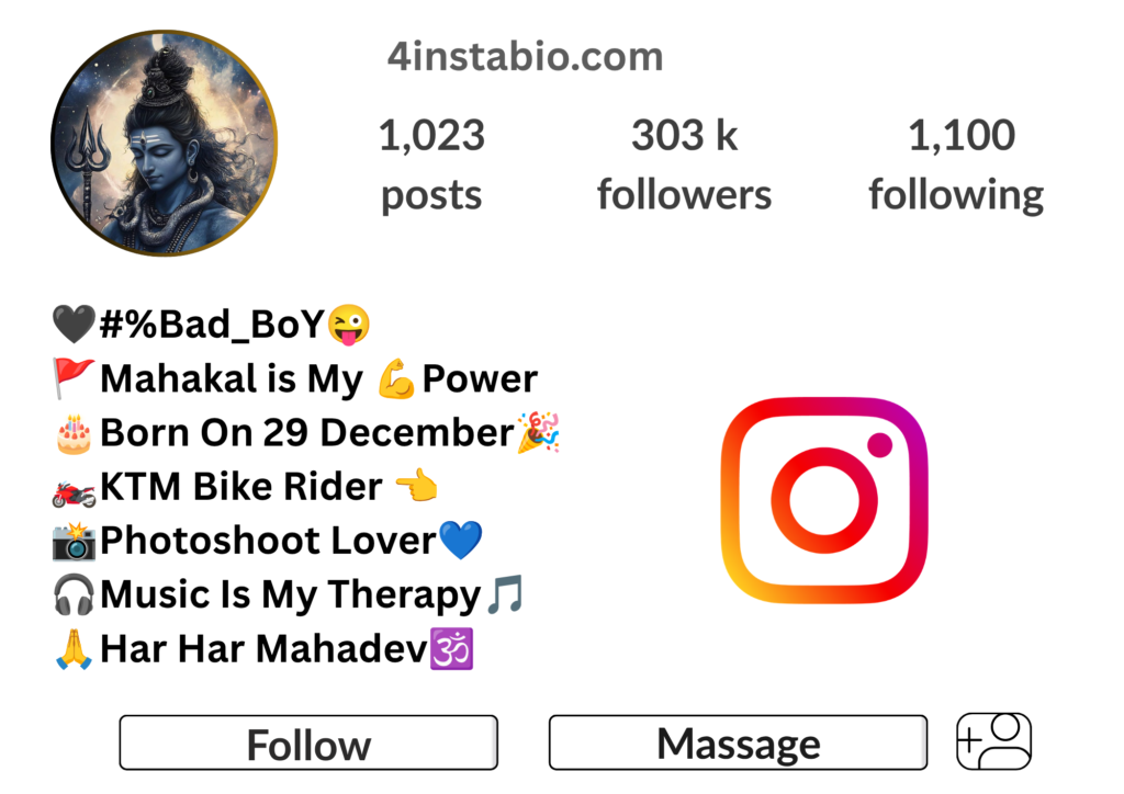 Mahakal Bio for Instagram