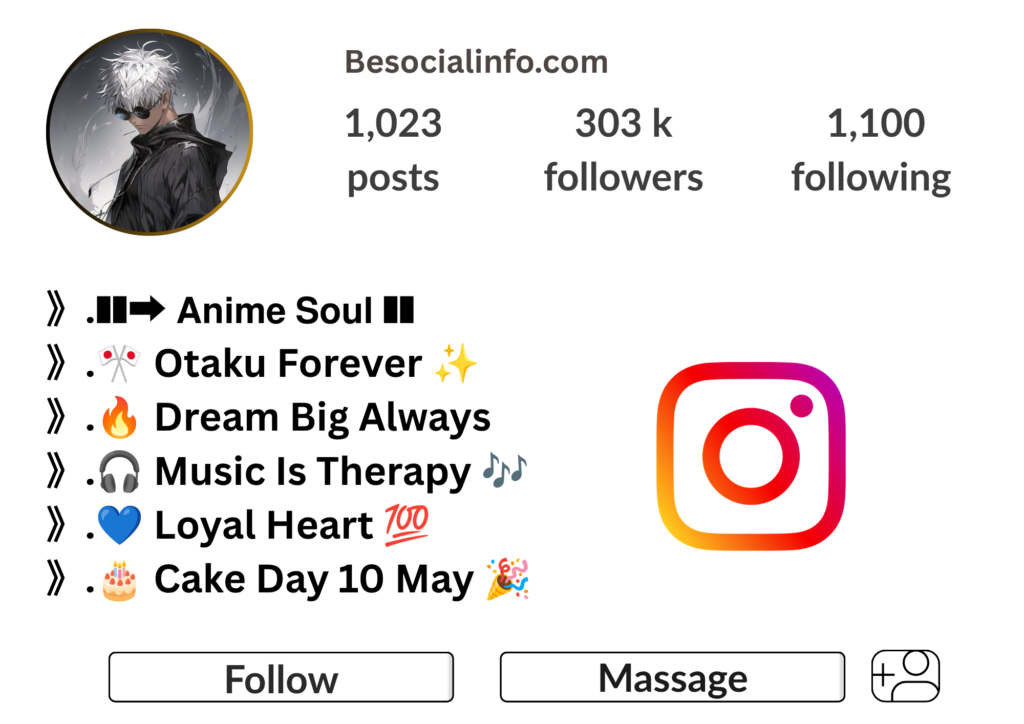 Anime Bio For Instagram