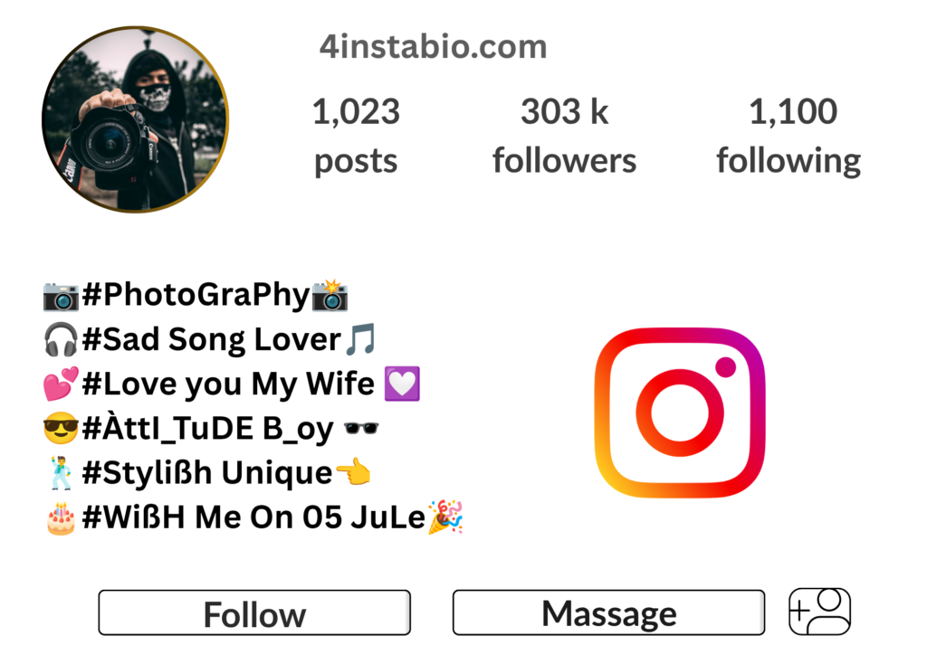 Photography Bio For Instagram