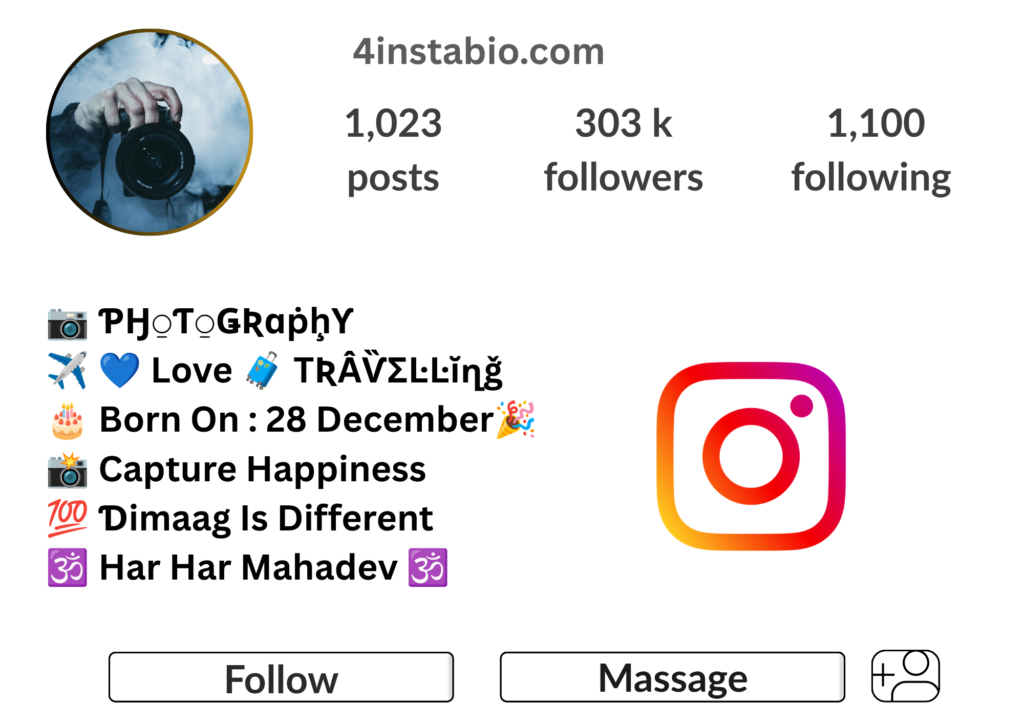 Photography Bio For Instagram