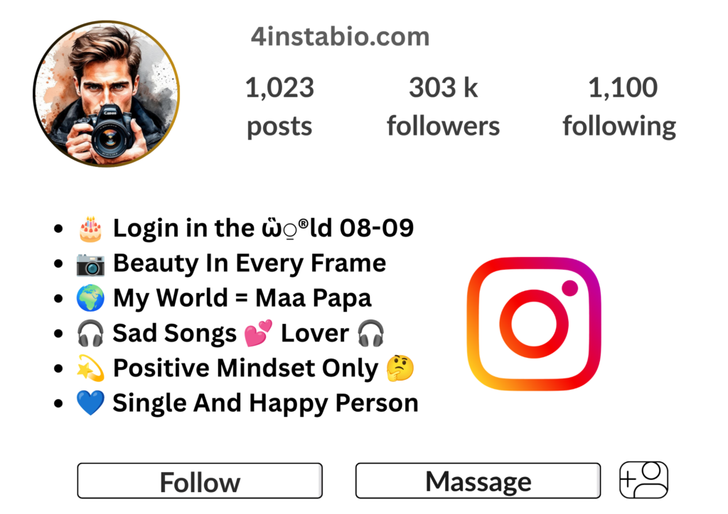 Photography Bio For Instagram