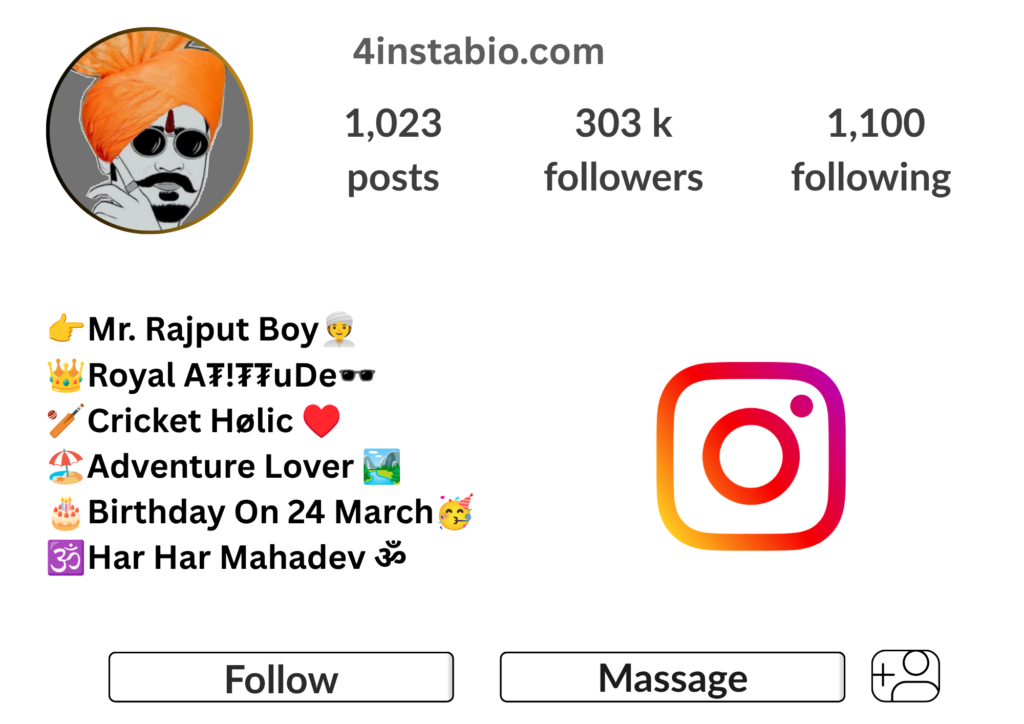 Rajput Bio for Instagram