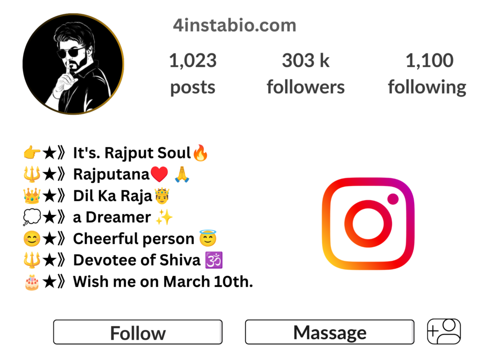 Rajput Bio for Instagram