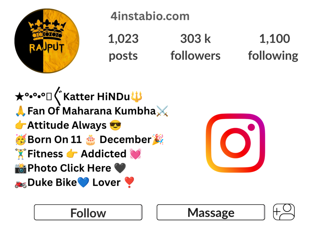 Rajput Bio for Instagram