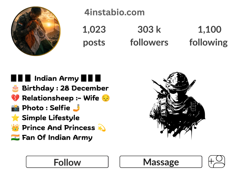 Army Bio For Instagram