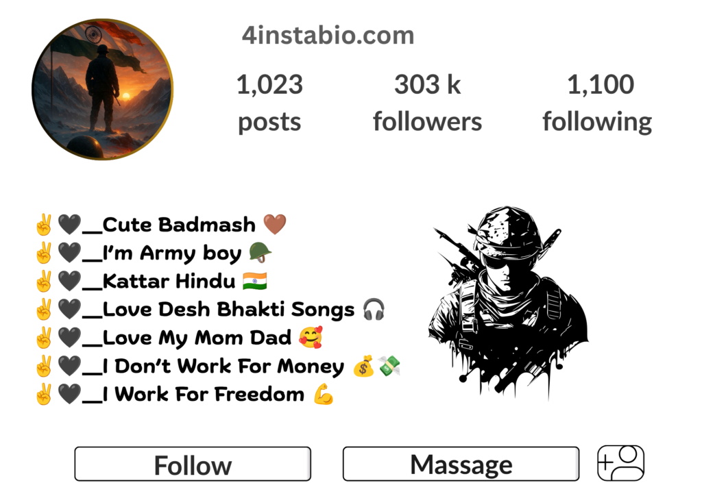 Army Bio For Instagram