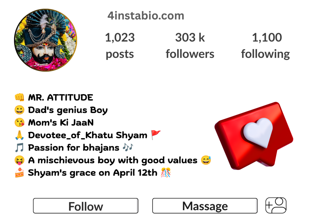 Khatu Shyam Bio For Instagram