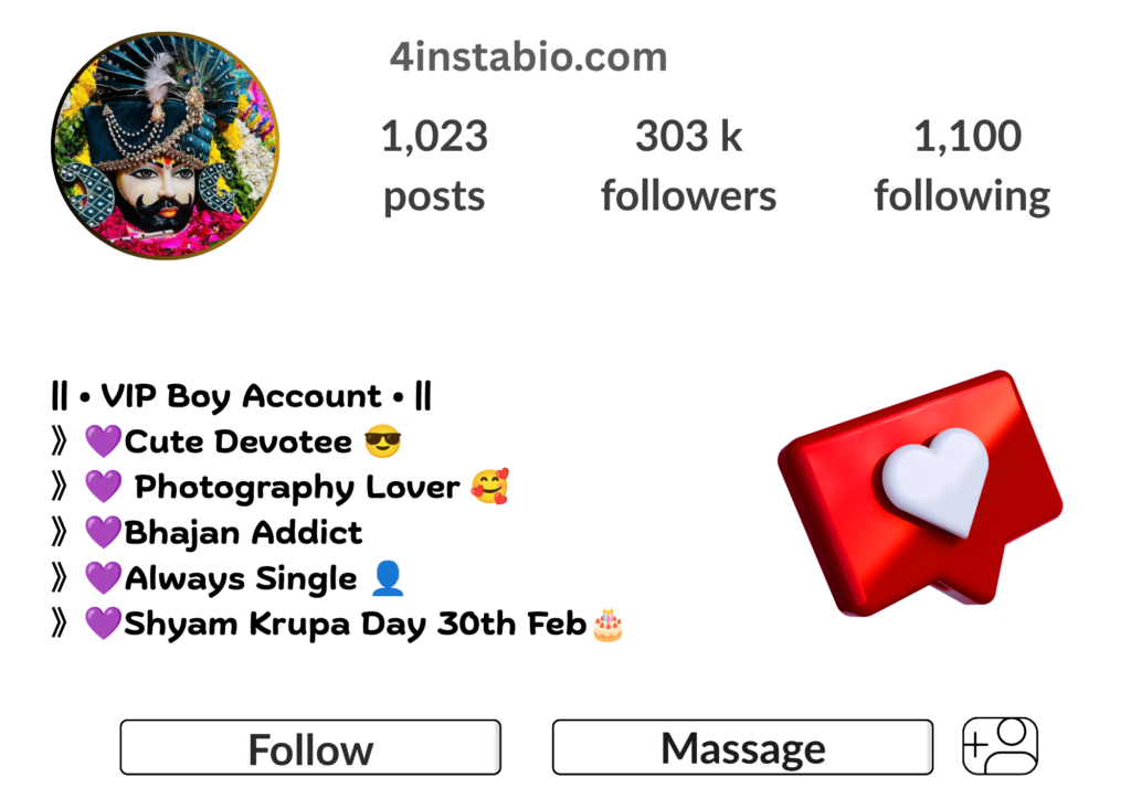 Khatu Shyam Bio For Instagram